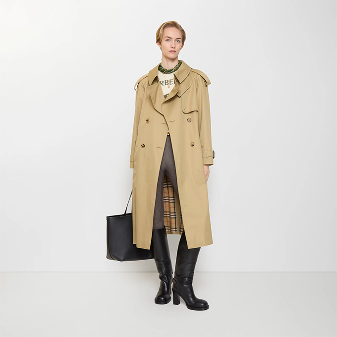 burberry fitzrovia long lightweight gabardine trench coat